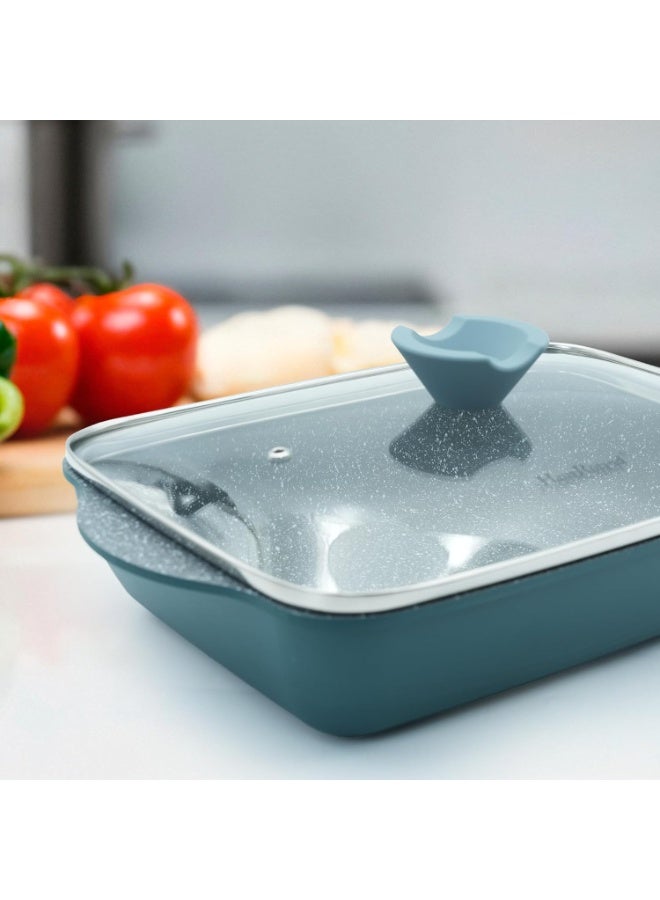 HausRoland Haus Roland 14Pcs Green Granite Nonstick Cookware Set with Lids Die-Cast Aluminum Induction & Oven Safe PFOA/PTFE-Free Kitchen Utensil Durable Scratch-safe Pots & Pans for Cooking - Image 4